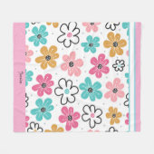 Niedliche Blumenfarben Fleecedecke (Vorderseite (Horizontal))