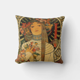 Niedliche Blumenfrau Kissen