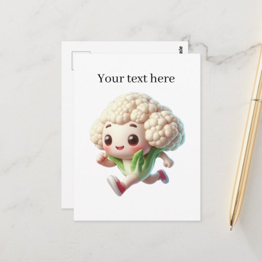 Niedliche Blumenfreunde Postkarte (Vorderseite/Rückseite Beispiel)