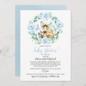 Niedliche Blumengarten Kinderdusche per Post Einladung (Vorne/Hinten)