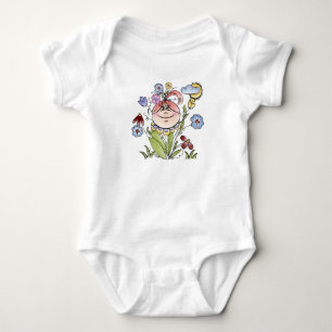 Niedliche Blumengartenmühle Baby Strampler