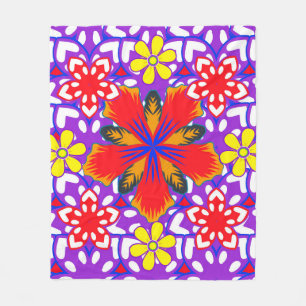 Niedliche, blumengeschmückte, nahtlose Ditsy-Muste Fleecedecke