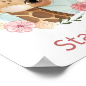 Niedliche Blumengiraffe Nursey Dekoration (Ecke)