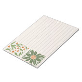 Niedliche Blumengrün und rosa Moderne Notizblock (angewinkelt)