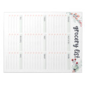 Niedliche Blumenhandelsliste Notizblock (Vorderseite)