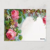 Niedliche Blumenkarte Postkarte (Rückseite)