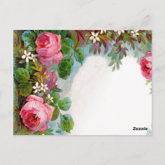 Niedliche Blumenkarte Postkarte (Rückseite)