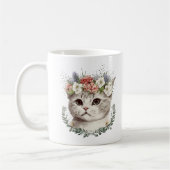 Niedliche Blumenkatze Kaffeetasse (Links)