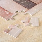 Niedliche Blumenkatze und Bücher Puzzle (Seite)