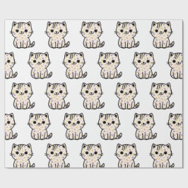 Niedliche Blumenkitte Geschenkpapier