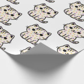 Niedliche Blumenkitte Geschenkpapier (Ecke)