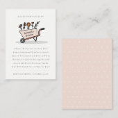 Niedliche Blumenkochbücher für Babydusche Begleitkarte (Vorne/Hinten)