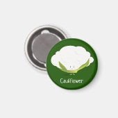 Niedliche Blumenkohl Pflanzenfutter Magnet (Vorderseite/Rückseite)