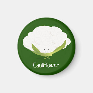 Niedliche Blumenkohl Pflanzenfutter Magnet