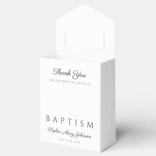 Niedliche Blumenkreuz Religiöse Taufe Geschenkschachtel (Geöffnet)