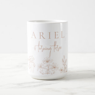 Niedliche Blumenmädchen Geburtstagsfeier Tasse