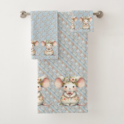 Niedliche Blumenmousse Blume Krone Badhandtuch Set (Insitu)