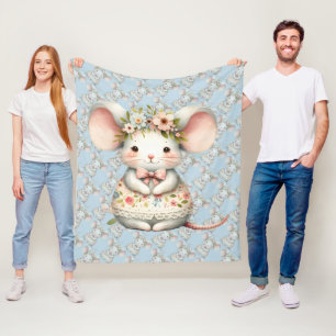 Niedliche Blumenmousse Blume Krone Fleecedecke