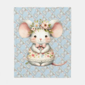 Niedliche Blumenmousse Blume Krone Fleecedecke (Vorderseite)