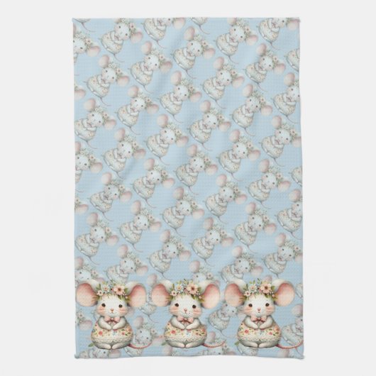 Niedliche Blumenmousse Blume Krone Geschirrtuch (Vertikal)