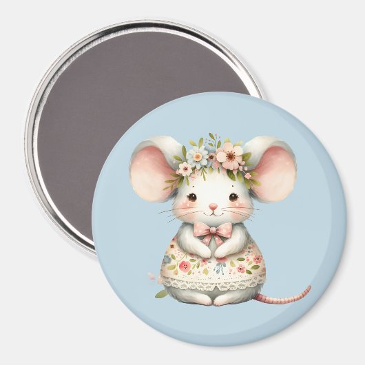 Niedliche Blumenmousse Blume Krone Magnet (Vorderseite/Rückseite)