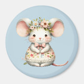 Niedliche Blumenmousse Blume Krone Magnet (Vorne)