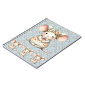 Niedliche Blumenmousse Blume Krone Notizblock (Linke Seite)