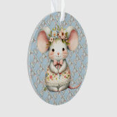 Niedliche Blumenmousse Blume Krone Ornament (Vorderseite)