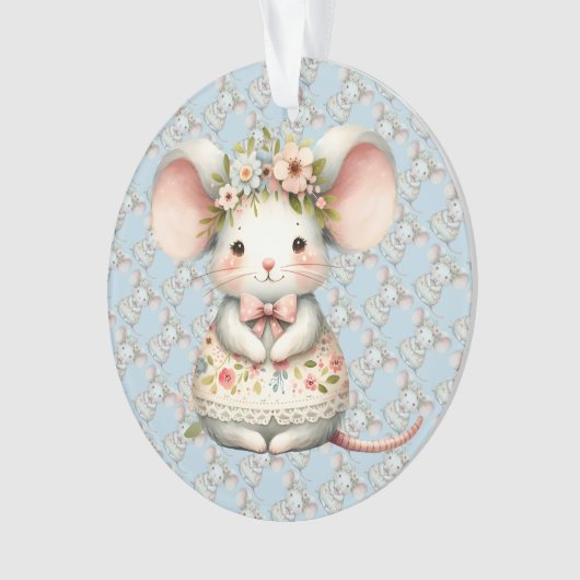 Niedliche Blumenmousse Blume Krone Ornament (Vorderseite)