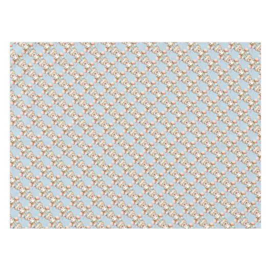 Niedliche Blumenmousse Blume Krone Tischdecke (Vorderseite (Horizontal))