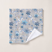 Niedliche Blumenmuster , Blume , Blumenmuster Badhandtuch Set (Waschlappen)