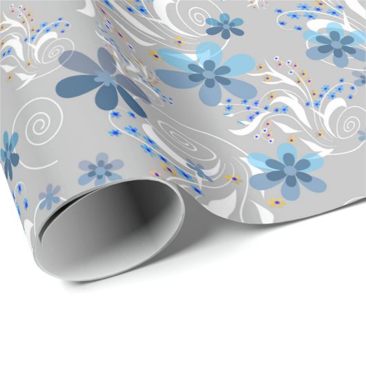 Niedliche Blumenmuster , Blume , Blumenmuster Geschenkpapier (Rolleneckpunkt)