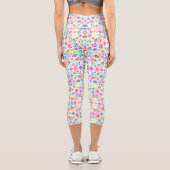 Niedliche Blumenmuster Capri Leggings (Rückseite)
