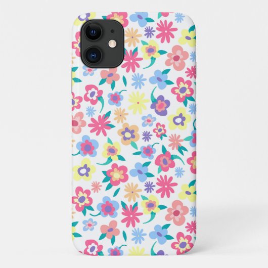 Niedliche Blumenmuster Case-Mate iPhone Hülle (Rückseite)