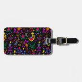 Niedliche Blumenmuster Gepäckanhänger (Vorderseite horizontal)