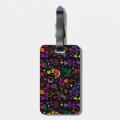 Niedliche Blumenmuster Gepäckanhänger (Rückseite vertikal)
