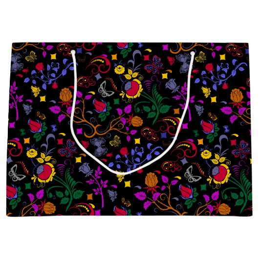 Niedliche Blumenmuster Große Geschenktüte (Vorderseite)