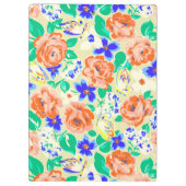 Niedliche Blumenmuster Klemmbrett (Rückseite)