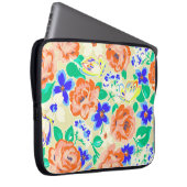 Niedliche Blumenmuster Laptopschutzhülle (Vorne Rechts)
