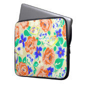 Niedliche Blumenmuster Laptopschutzhülle (Vorderseite Links)