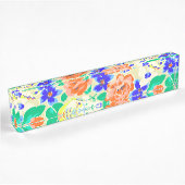 Niedliche Blumenmuster Namensplakette