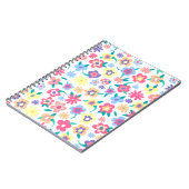 Niedliche Blumenmuster Notizblock (Linke Seite)