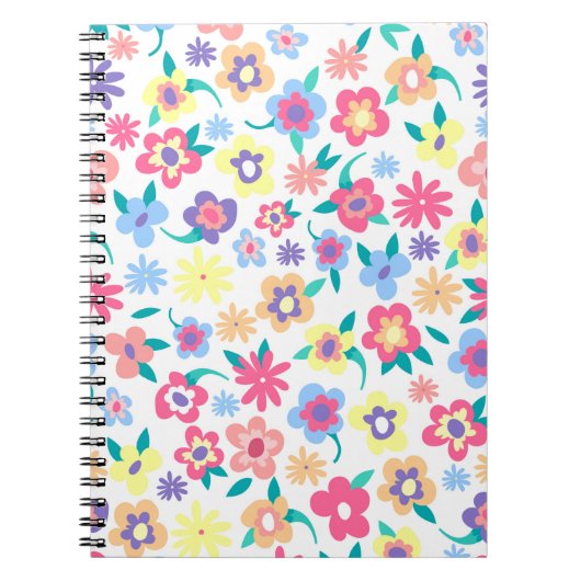 Niedliche Blumenmuster Notizblock (Vorderseite)
