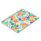 Niedliche Blumenmuster Notizblock (Linke Seite)