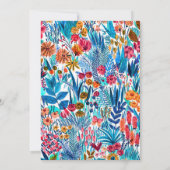 Niedliche Blumenmuster Save the Date (Rückseite)