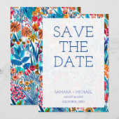 Niedliche Blumenmuster Save the Date (Vorne/Hinten)
