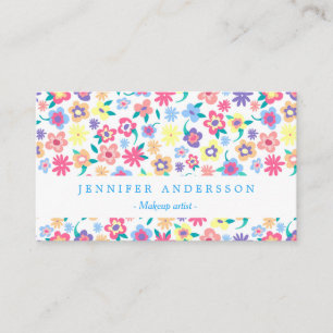 Niedliche Blumenmuster Visitenkarte