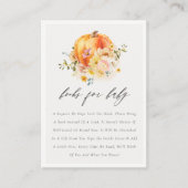 Niedliche blumenorange Pumpkin Bücher für Babydusc Begleitkarte (Vorderseite)