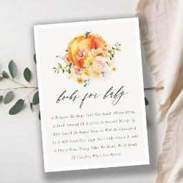 Niedliche blumenorange Pumpkin Bücher für Babydusc Begleitkarte