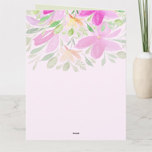 Niedliche Blumenpasta Karte (Rückseite)